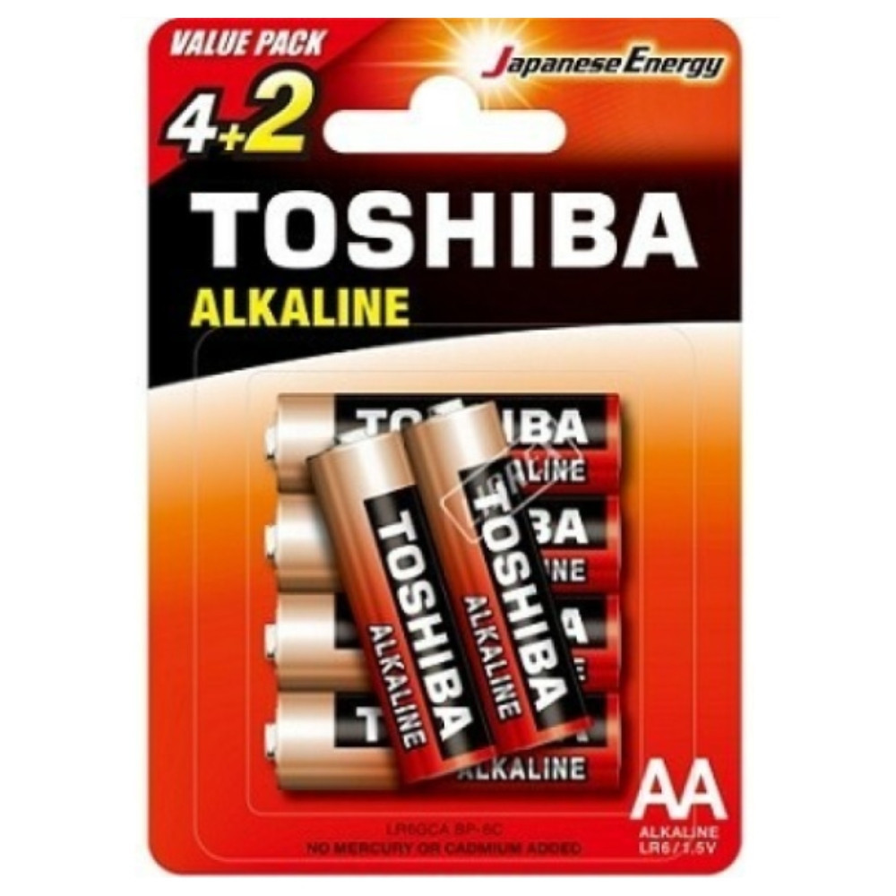 Батарейка Toshiba LR6 Red Alkaline (6шт) Київ - фото 1