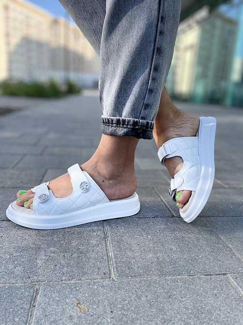 Edan Instruments Шльопанці жіночі EDAN 777 білі (літо, шкіра натуральна) (5134) Коломия - фото 4