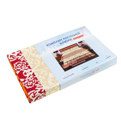 Постільна білизна Home Line Рококо теракотовий бязь полуторний (134697) Вінниця - фото 1