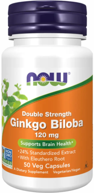 Гінкго білоба Now Foods Ginkgo Biloba 120mg 50 лит капс Київ - фото 3