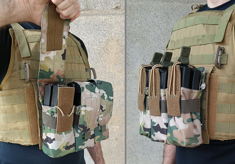 Підсумок під 6 магазінів АК/РПК потрійний мультикам (MOLLE, підсумок на розгрузку, жилет, РПС) Коломия - фото 2