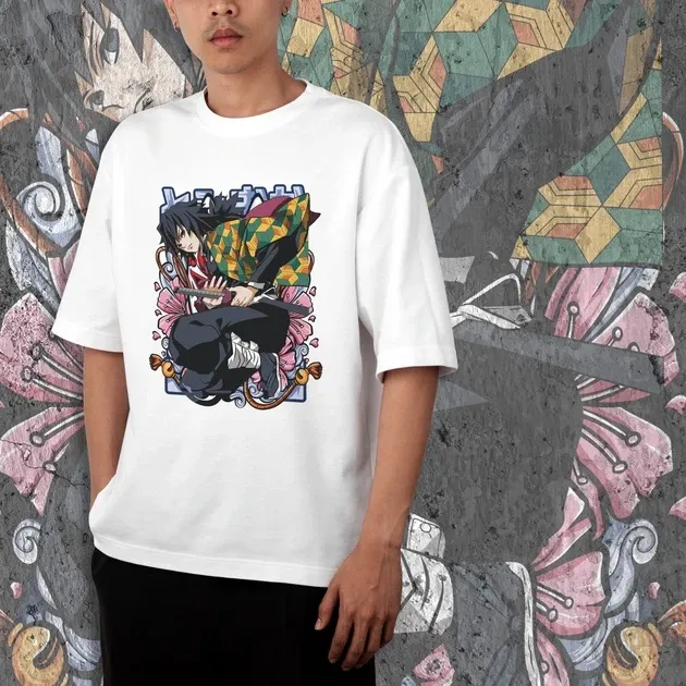 Футболка для подростка мальчика с принтом Клинок, рассекающий демонов Гію Томіока 3 WE Размер 160 Anime10450 Днепр - изображение 3