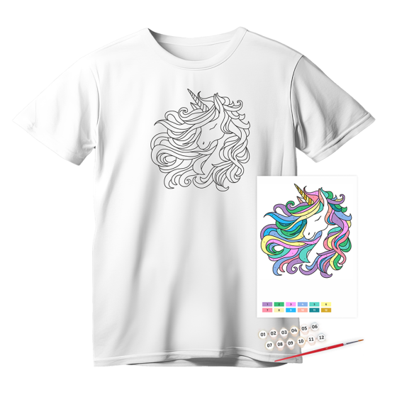 Набір футболка-розмальовка Unicorn бавовна 100% розмір S ROSA Talent Київ
