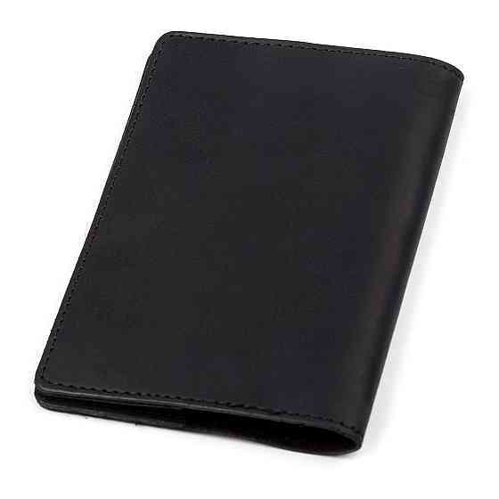 Обложка на паспорт Shvigel 13917 шкіряна Чорна Київ