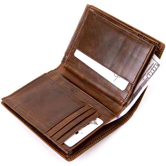 Портмоне унісекс Vintage 20432 Коричневе Київ