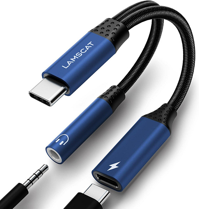 Перехідник Type C - Type C + Jack 3.5 LAMSCAT Луцьк - фото 1