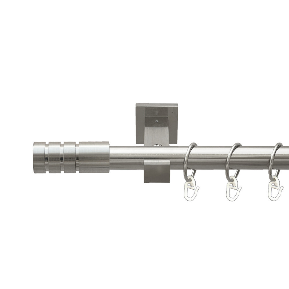 Карниз Orvit Модуло металевий однорядний техно гладка труба кільце металеве Нержавіюча Сталь 25 мм 300 см Львов - изображение 1