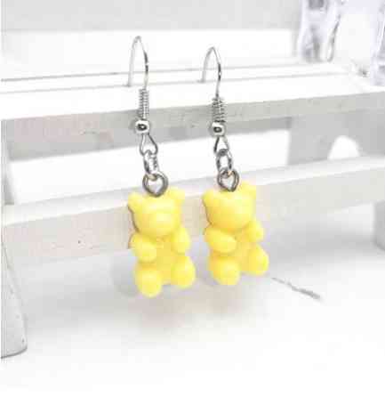 Сережки ведмедики жовті, розмір 1,6*1см, смола Київ