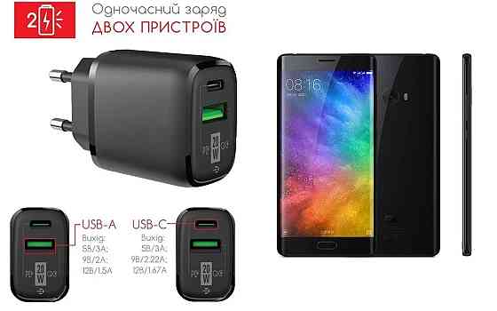 Сетевое зарядное устройство для Xiaomi Mi Note 2, 20W 3A, Quick Charge 3.0 Киев
