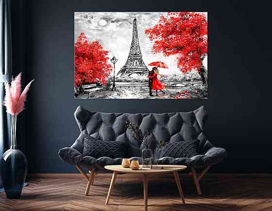 Картина холст у вітальню / спальню Закохана пара     MLP_10  ( 60х30см ) 50x100 см Київ