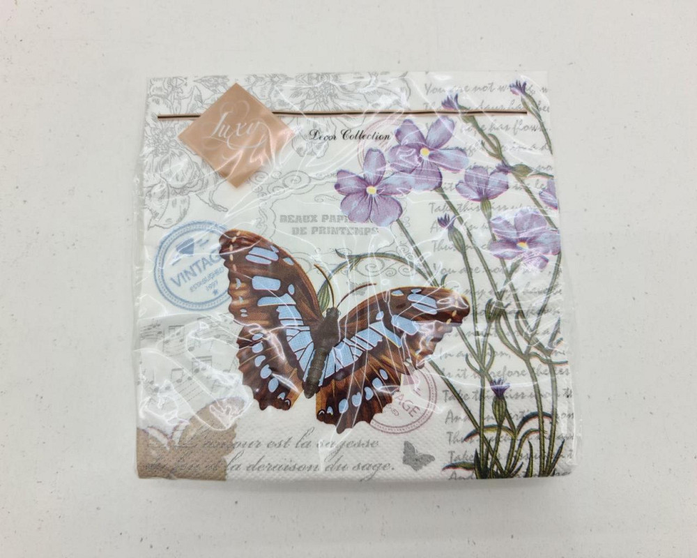 Бумажная салфетка на свадьбу (ЗЗхЗЗ, 20шт) Luxy  Неистовая нежность (2050) (1 пачка) Харьков - изображение 2