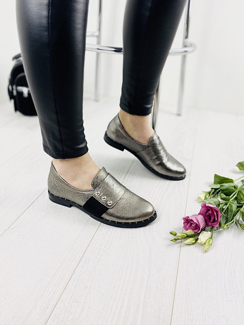 MILLI GOLD Туфлі жіночі MILLI GOLD 359-1705 срібні (весна-осінь, шкіра натуральна) (3308) Коломия - фото 1
