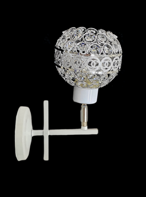 VALESO Бра настінне VALESO B-6971C/1 на 1 плафон, білий, хром, E27 Коломыя - изображение 2