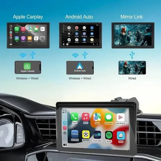 Беспроводная автомобильная стереосистема с дисплеем 7 дюймов Carplay 701W Сенсорный автомобильный эк Киев