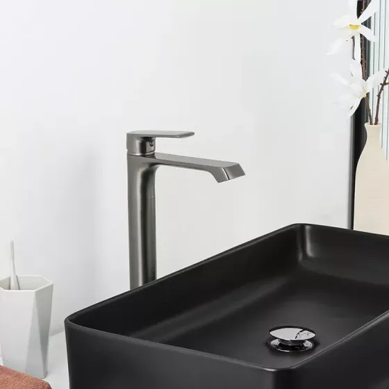 Смеситель для раковины высокий Frap F1071-29 графит Киев