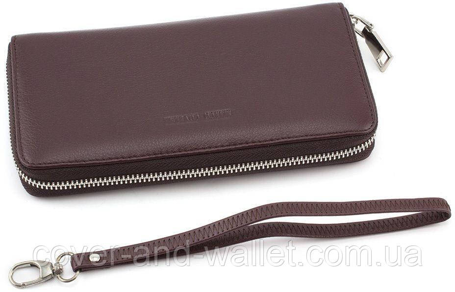 Великий шкіряний гаманець на блискавці з ремінцем для руки Marco Coverna MC 7003 Київ - фото 3
