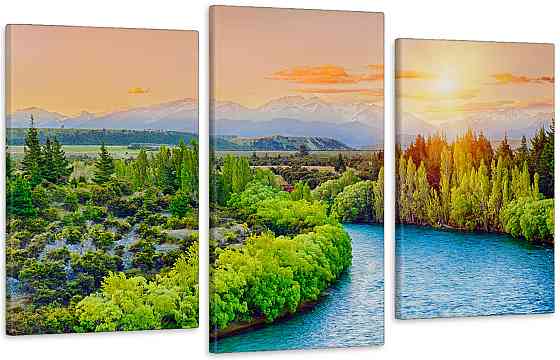 Модульна картина у вітальню/ спальню Пейзаж річка  Art-535_3 Київ