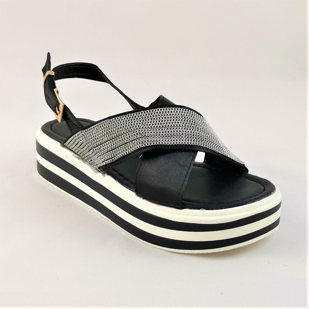 Жіночі Сандалі Босоніжки на Танкетці Платформа Чорні Літні (розміри: 37,38) - 837 Дніпро - фото 4
