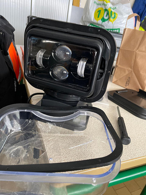 Прожектор 4800Lm Черный 12В для лодок катеров яхт Киев - изображение 4