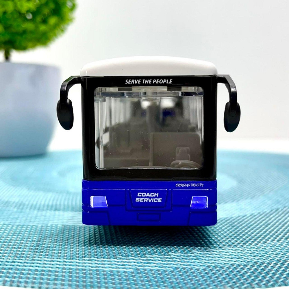 Автобус металевий з інерцією підсвічуванням та звуком відчиняються двері Синій (CLM-0771AC) Чернігів - фото 10