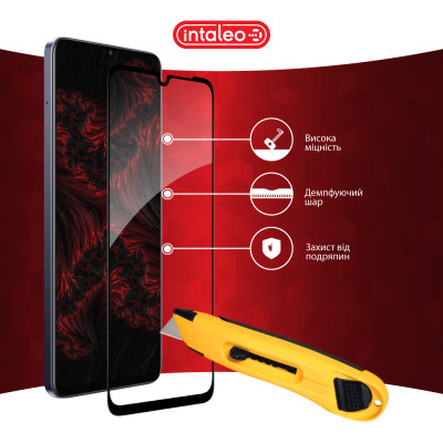 Стекло защитное Intaleo Full Glue Realme Note 60 Black (1283126608995) Винница - изображение 5