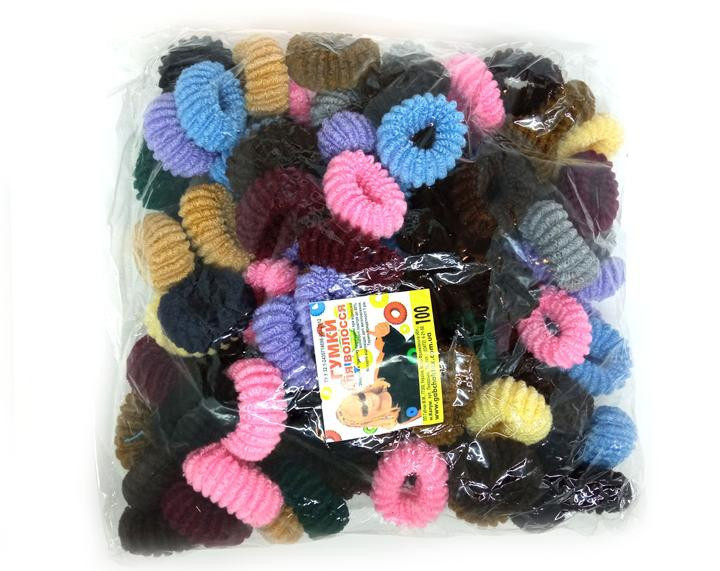 Резинка для волос махровая набор 100 шт Киев - изображение 1