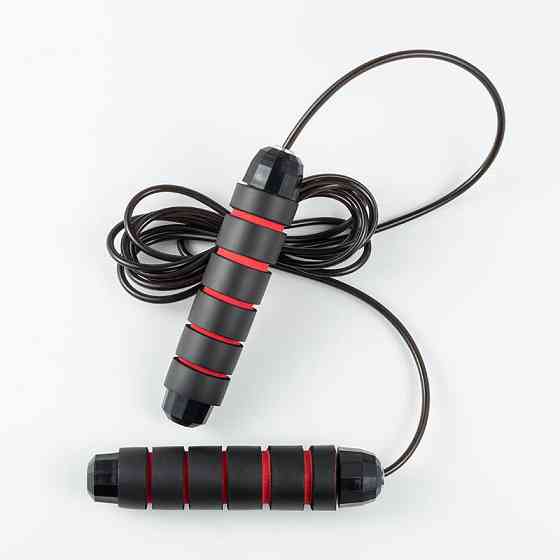 Скакалка швидкісна PowerPlay 4210 Power Weighted Jump Rope Чорна (2,7m.) Кам'янське