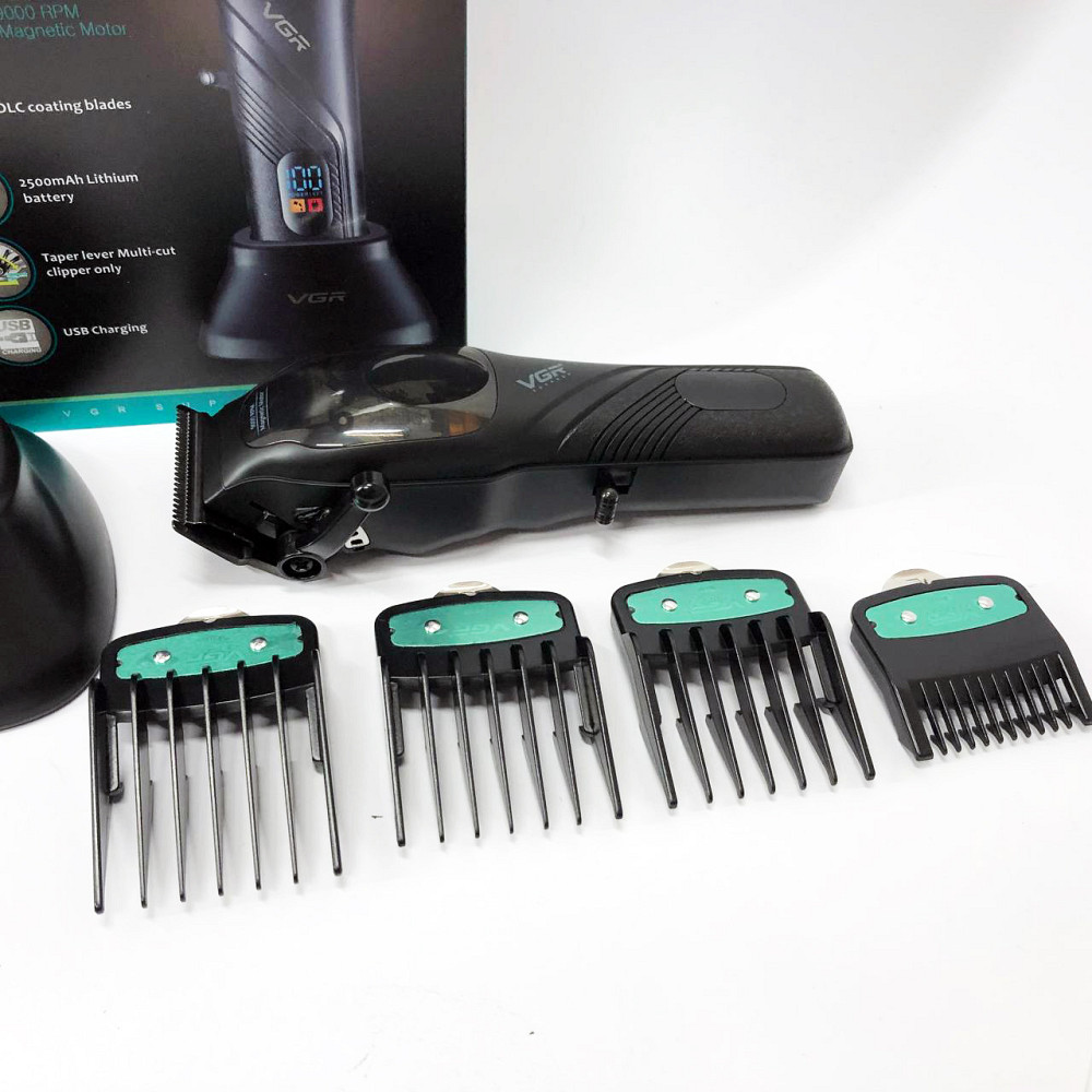 Тример з регульованою довжиною VGR, Бездротова акумуляторна машинка для стрижки волосся QE-99 Івано-Франківськ - фото 10
