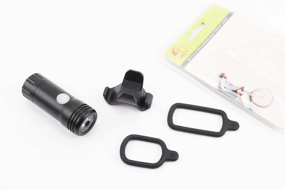 Ліхтар передній 1 діод 150 lumen алюмінієвий, Li-ion 3.7V 600mAh зарядка від USB, вологозахисний, чорний JY-7012F-C Киев - изображение 1