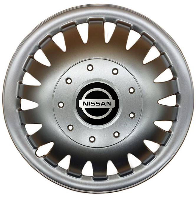 Автомобильные модельные колпаки R15 Nissan 320 4шт, SJS, серебряные Киев - изображение 1