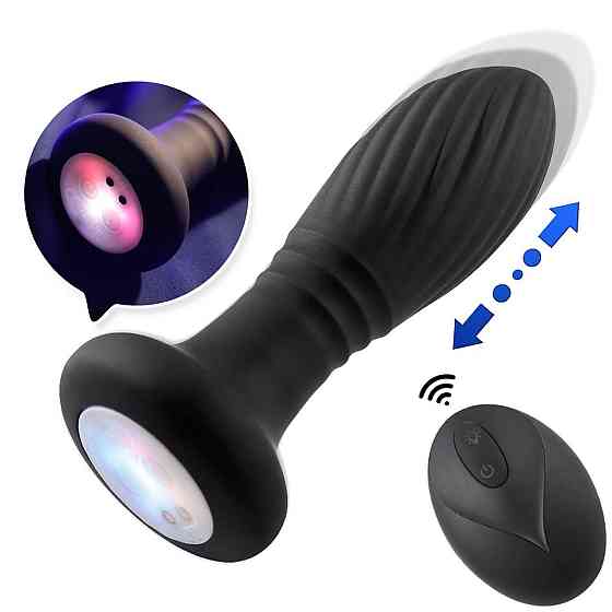 Анальна пробка - Thrusting Anal Plug Black Sex Aura Київ