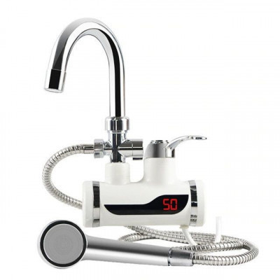 Цифровий миттєвий водонагрівач WATER HEATER MP-5208 з душем з LED дисплеєм, 3кВт, білий 3251 Київ - фото 4