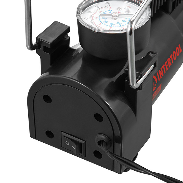 Компресор автомобільний INTERTOOL AC-0004, 12 В, 14 А, циліндр 30 мм, макс. 7 бар, шланг 1 м легкий і функціональний Івано-Франківськ - фото 8