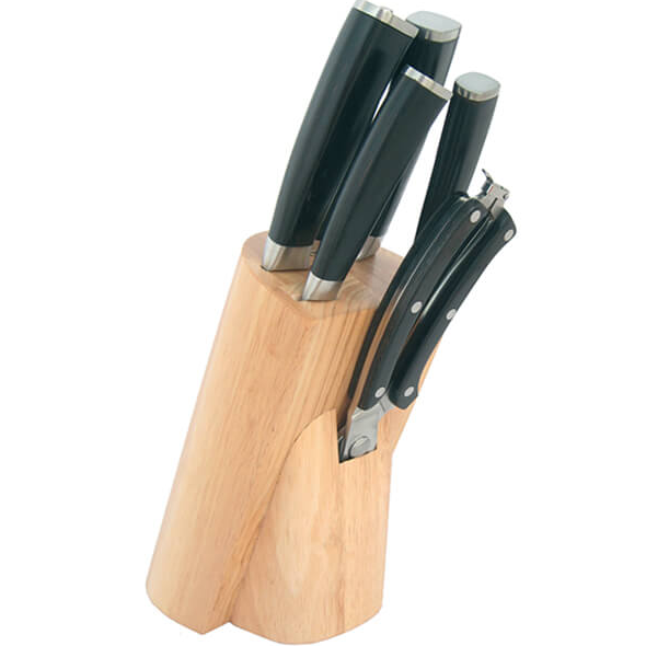 Набір ножів 7 предметів:(6шт + підставка) пластикові ручки MR-1424 Maestro Житомир - фото 1