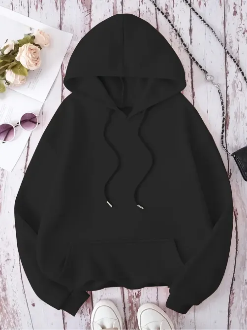 Худі жіноче, світшот чорний, модна толстовка 2700322406 розмір 48 Дніпро - фото 2