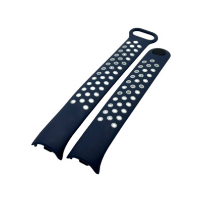 Ремінець до фітнес браслета BeCover Vents Style для Xiaomi Mi Smart Band 9 Blue-White (711987) Вінниця - фото 4