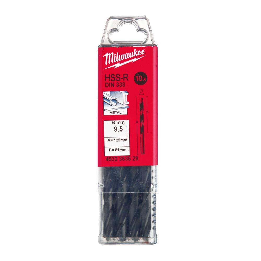 Свердло по металу HSS-R MILWAUKEE DIN338, діаметр 9,5мм, (10шт) пластикова коробка Одесса - изображение 1
