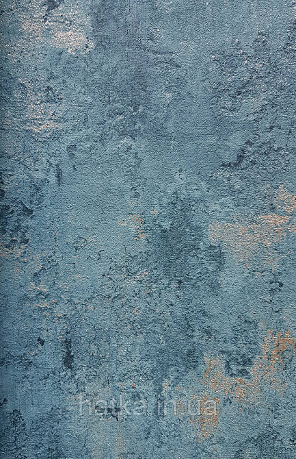 Шпалери вінілові на флізеліні AS creation The Bos 0.53х10 під штукатурку структурні бірюзові прожилки золотом Київ - фото 1