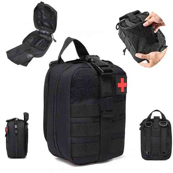 Тактична аптечка 20х15х8 см,Чорна,на системі Molle A87 SBR Київ