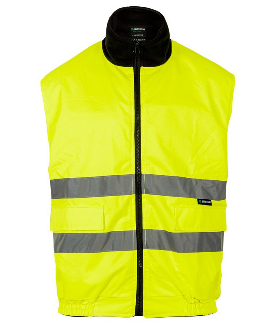 Жилет сигнальный двусторонний утепленный светоотражающий Sizam Leicester M Ровно - изображение 7