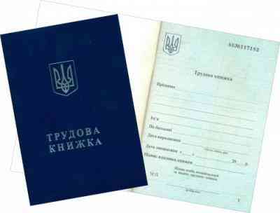 Бланк "Трудова книжка" (з тисн.) дешева синя, шт Київ