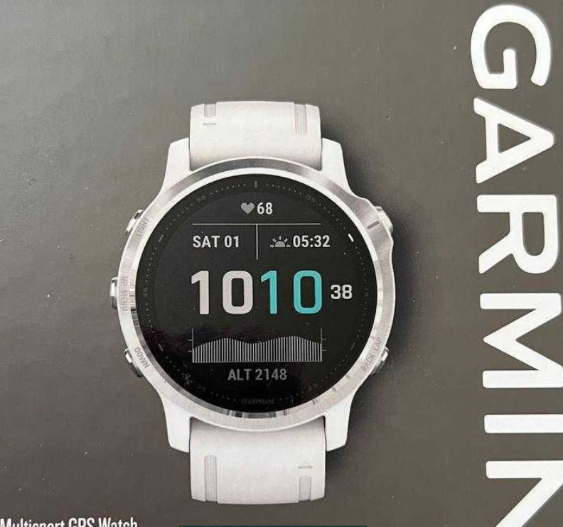 Смарт-Часи Спортивний годинник Garmin Fenix 6S Silver with White Band Київ - фото 3