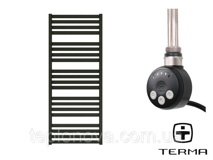 Электрический Полотенцесушитель Плоский Черный 1210х500 Terma Marta Черновцы - изображение 1