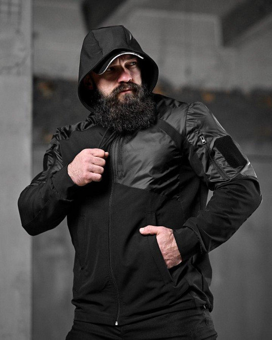 Тактична вітровка RECOBA чорна ДЛ6350 Одеса - фото 2