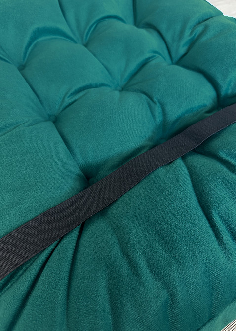 Подушка для стільців (50x120х8 см) подвійна Decorator Флокс колір бірюзовий 84-155 Київ - фото 8