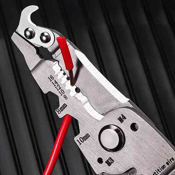 Багатофункціональні кліщі для зняття ізоляції 18в1 / Складні кліщі для зачищення та обтиску проводів Київ