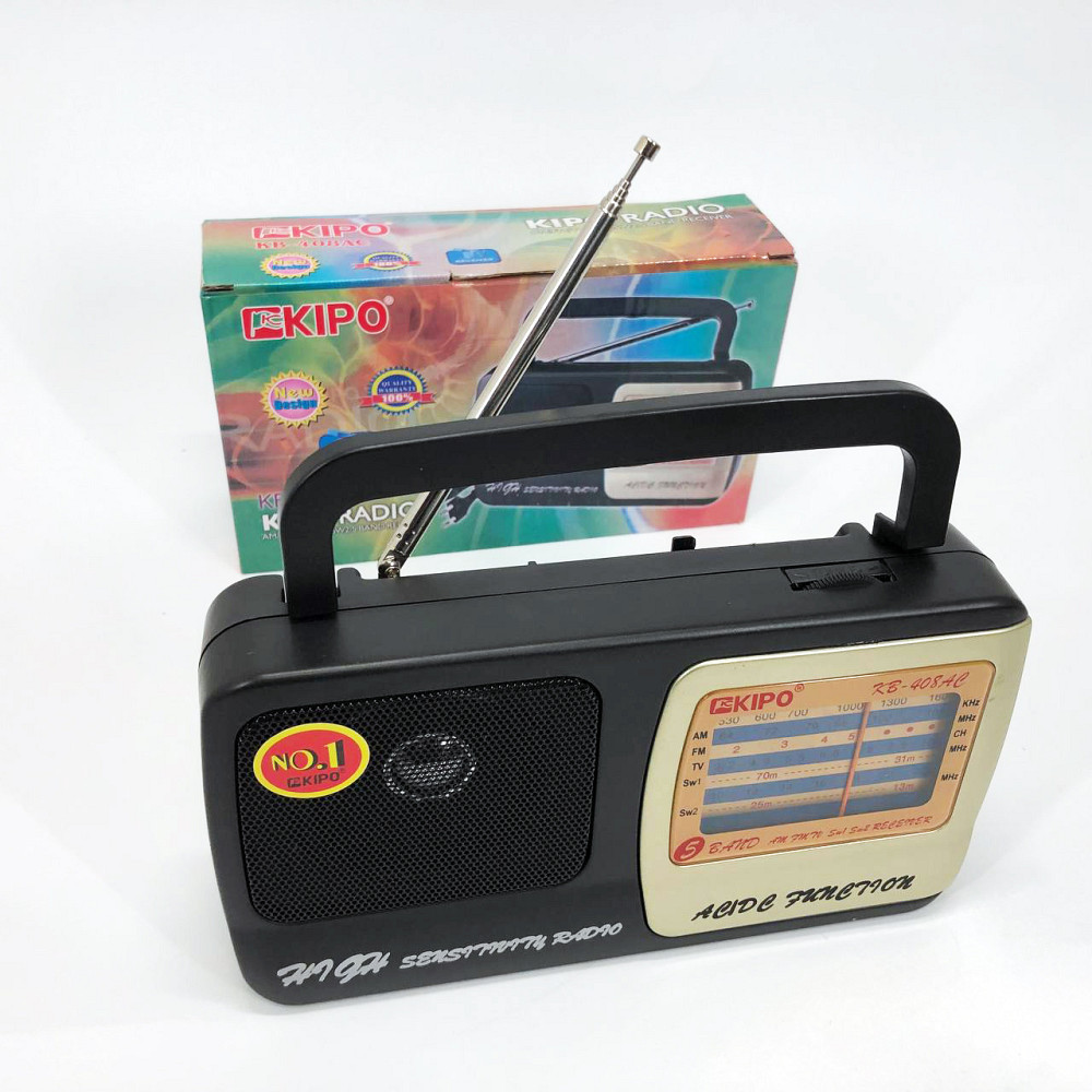 Радиоприемник фм ретро на батарейках KIPO, Портативное радио, Радиоприемник ретро AM FM NJ-35 Львов - изображение 1