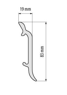 Плинтус под покраску из дюрополимера Элегант LPC - 16 (2.44м.п.) 83х19мм Днепр - изображение 2