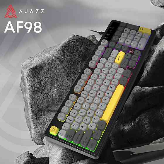 Клавіатура Ajazz AF98 Black USB-C Black Gray Yellow (AF98-BGY) ( 15846 ) Харків
