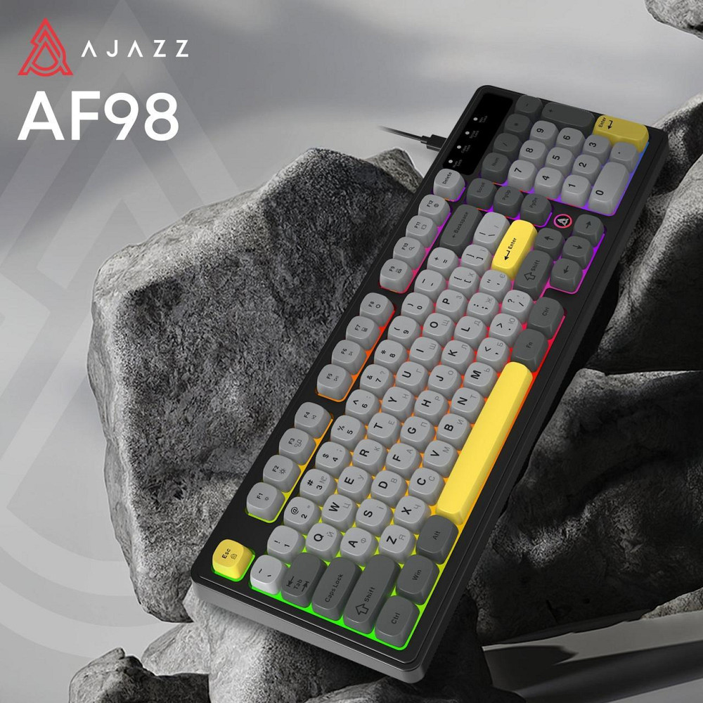 Клавіатура Ajazz AF98 Black USB-C Black Gray Yellow (AF98-BGY) ( 15846 ) Харьков - изображение 6